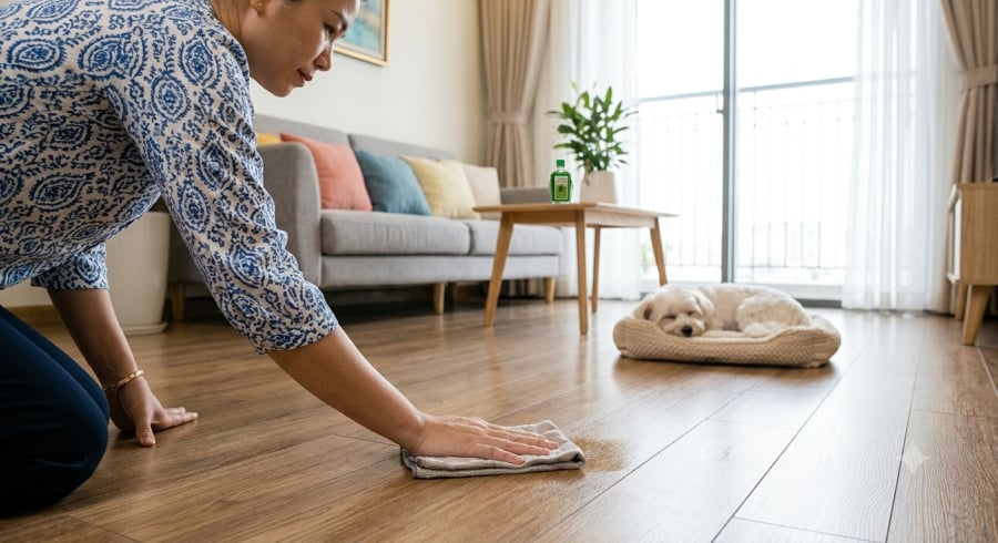 Mẹo pha dầu gió với nước lau nhà không phù hợp với mọi gia đình; cần lưu ý nếu nhà có trẻ nhỏ, người nhạy cảm với mùi hương hoặc nuôi thú cưng.