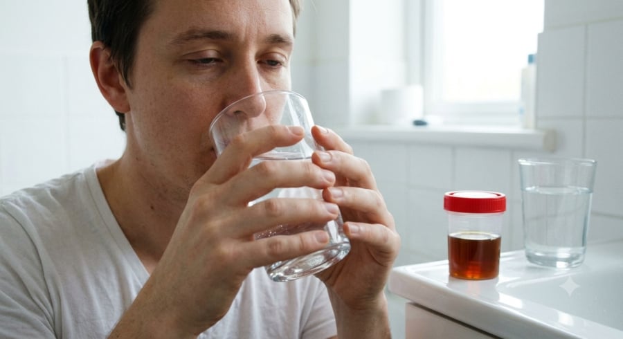 Nước tiểu sẫm màu kéo dài, đặc biệt khi đã uống đủ nước, là dấu hiệu nên theo dõi và thăm khám để xác định nguyên nhân.