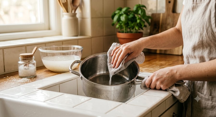 Tận dụng nước vo gạo đúng cách giúp giảm lãng phí và hỗ trợ làm sạch một số vật dụng hằng ngày.