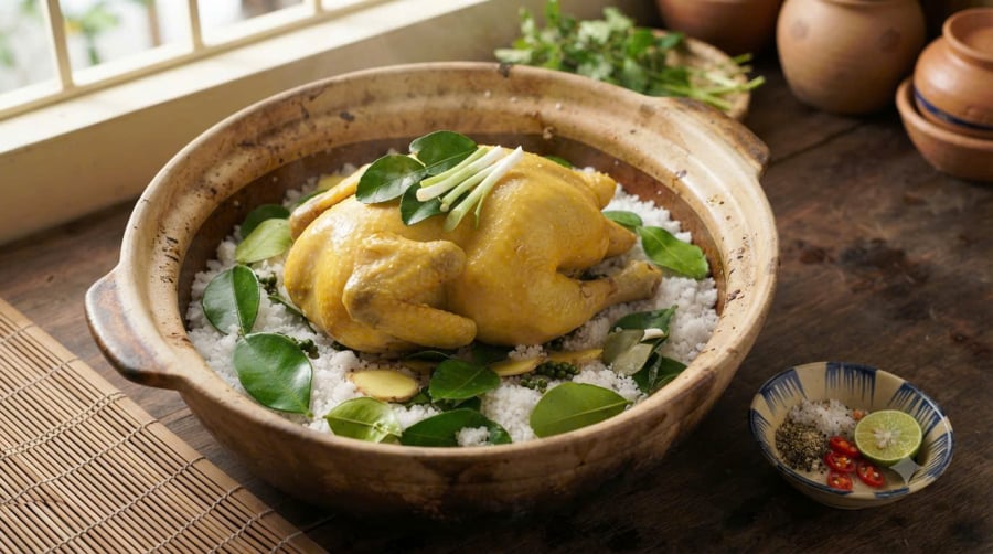 Luộc gà không cần nước