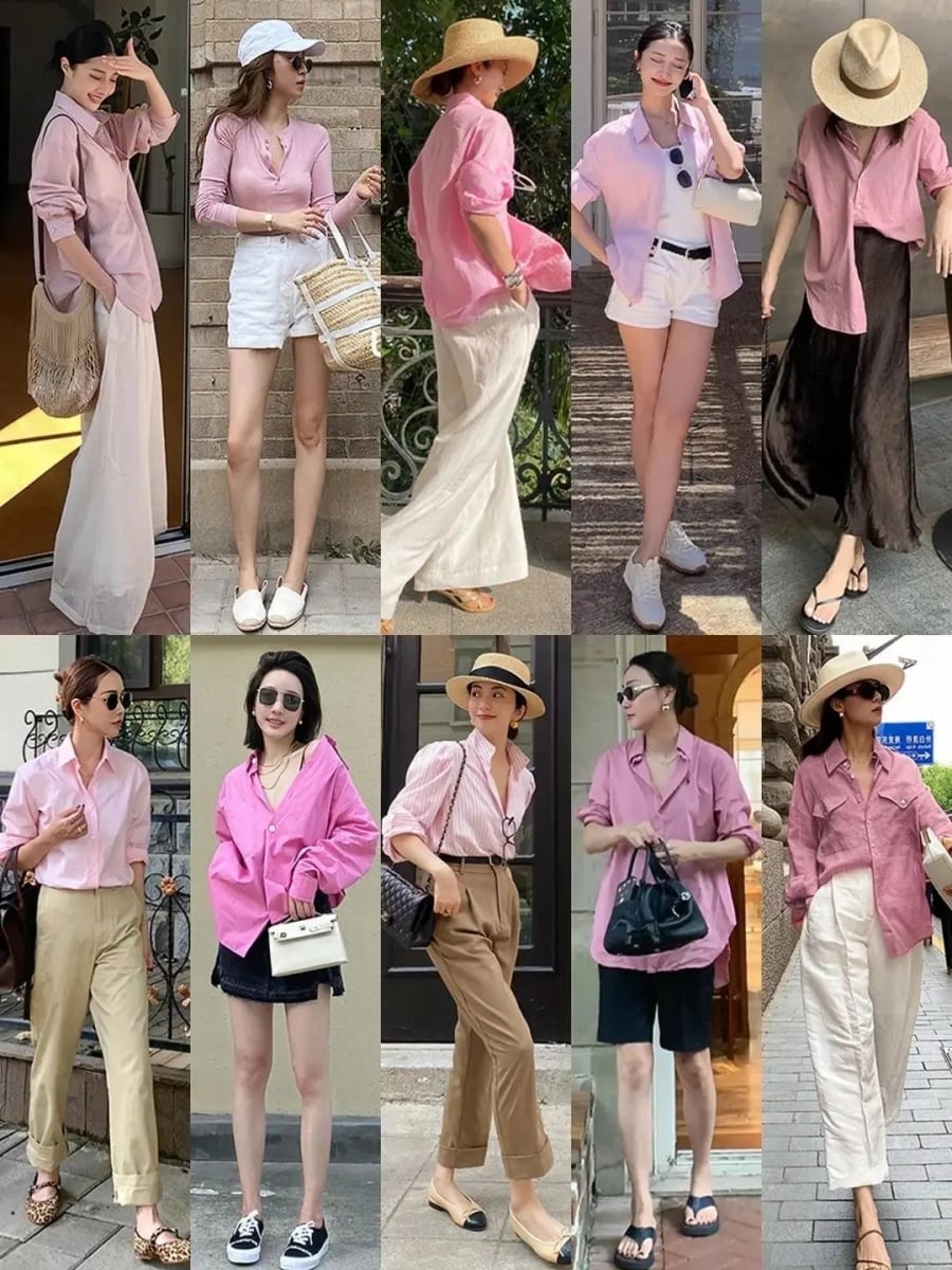  Thay vì các tông hồng rực rỡ, những sắc độ như hồng phấn, hồng pastel hay hồng đất được lựa chọn nhiều hơn nhờ vẻ thanh lịch và dễ ứng dụng.