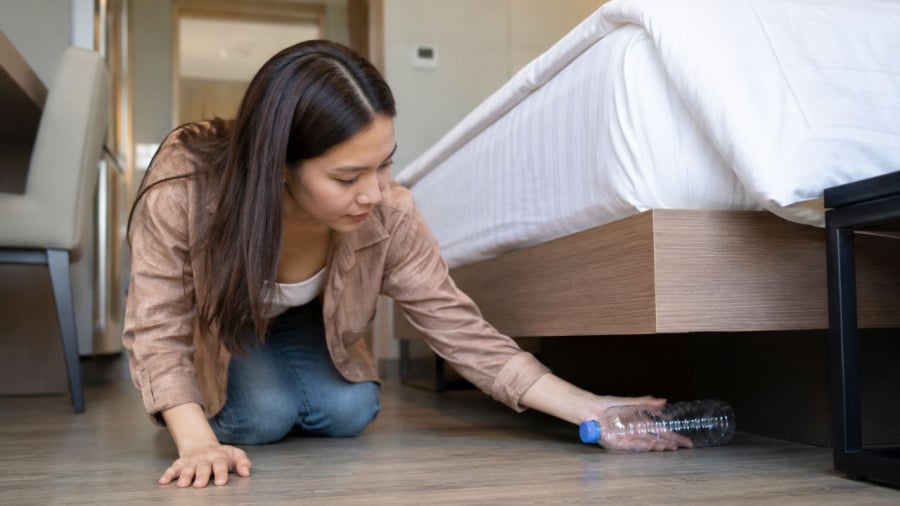 Đảm bảo gầm giường không có những thứ gây hại cho bạn