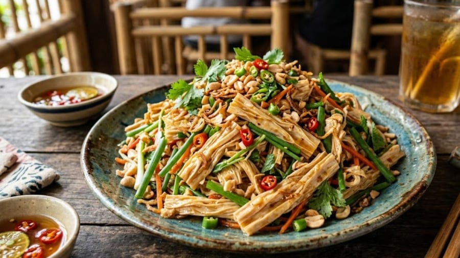 Váng đậu chứa không ít calo, ăn nhiều cũng có thể gây tăng cân.