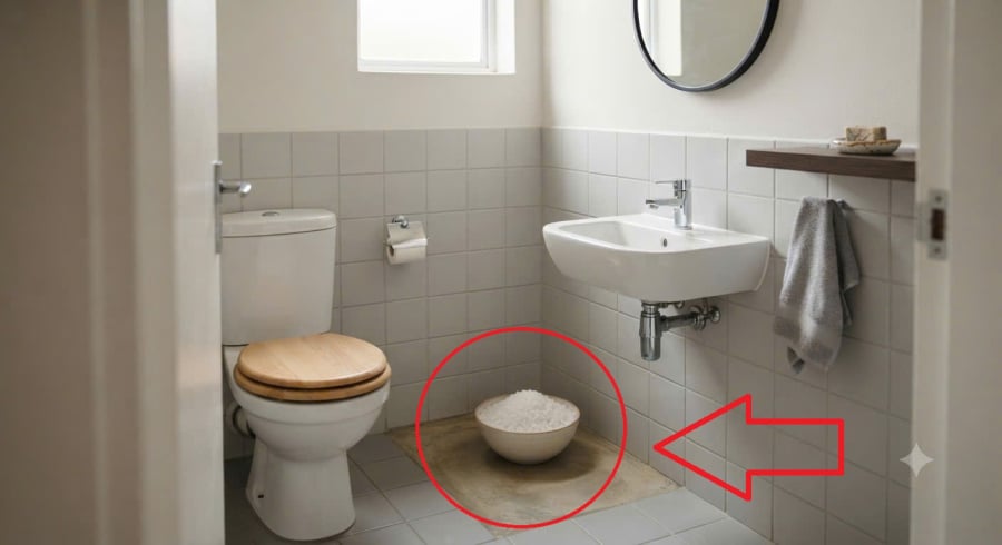 Vì sao nên đặt 1 bát muối trắng trong nhà vệ sinh