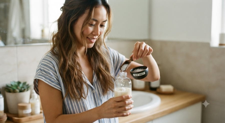 Nhiều người lầm tưởng muối chỉ dùng để nấu ăn, nhưng thực tế, muối có khả năng làm sạch sâu và kháng khuẩn cực tốt.