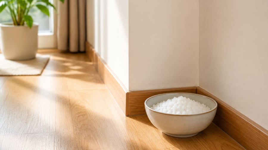 Đặt bát muối ở góc nhà theo quan niệm xưa giúp mang lại nhiều giá trị