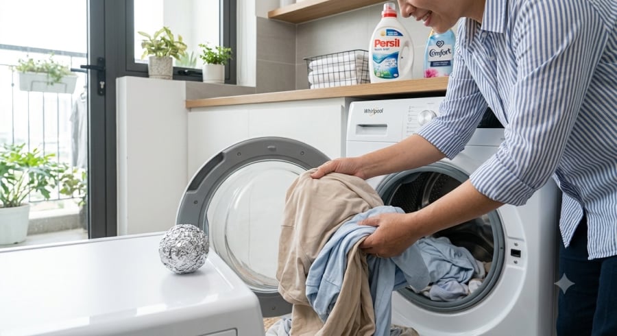 Giấy bạc không thay thế nước xả vải nhưng có thể hỗ trợ hạn chế tóc, lông thú cưng bám trên quần áo trong một số trường hợp.