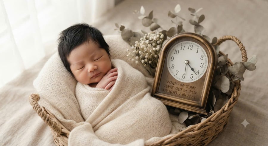 Trẻ sinh giờ may mắn cha mẹ tha hồ hưởng phúc