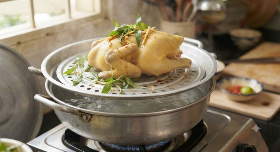 Cách luộc gà không cần nước 