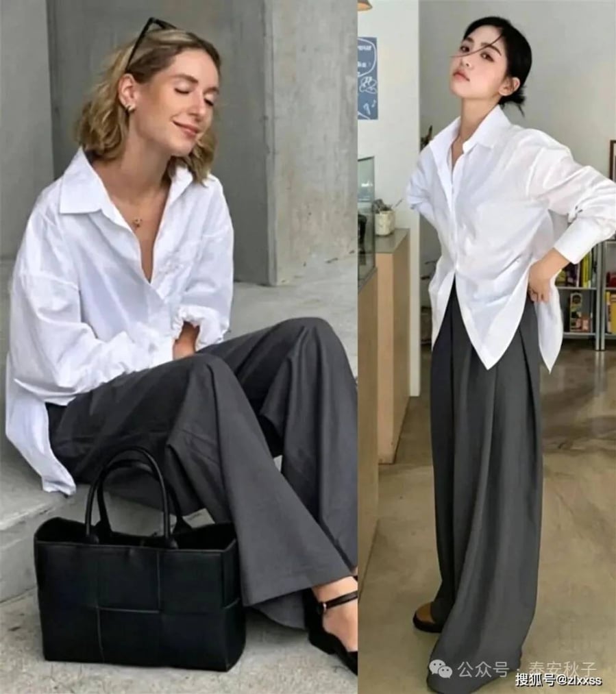 hững chiếc áo sơ mi màu ghi hoặc xám than với chất liệu cotton hay linen vừa tạo cảm giác mát mẻ vừa mang đến vẻ ngoài trưởng thành và sang trọng.