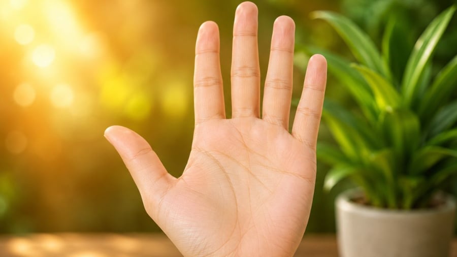 Lòng bàn tay hồng hào được cho là tướng tay tốt
