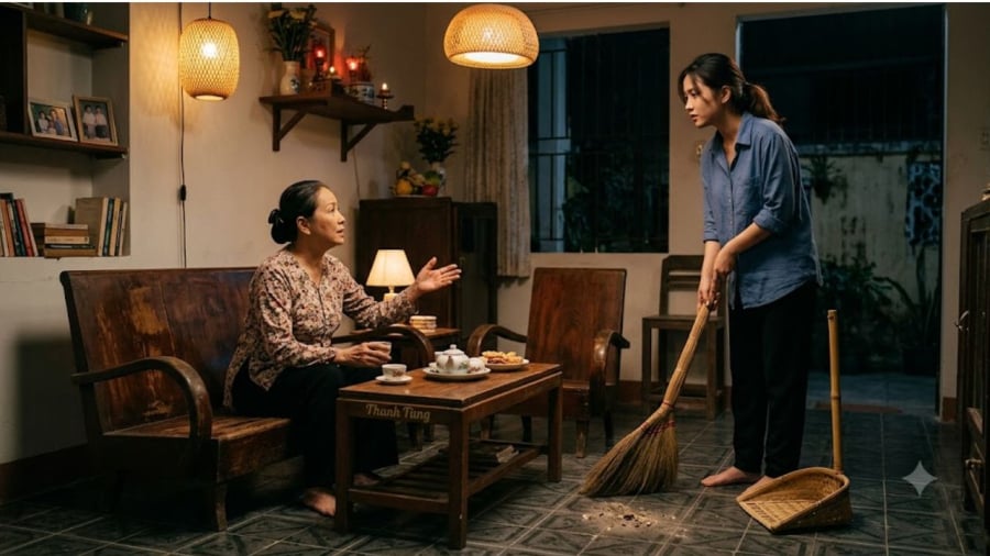Người xưa thường kiêng quét nhà buổi tối