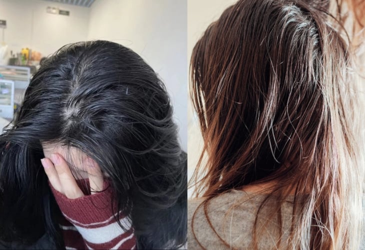 Khi sản phẩm bám vào chân tóc, lớp dưỡng chất có thể khiến tóc nhanh xẹp và tạo cảm giác nhờn chỉ sau một thời gian ngắn.