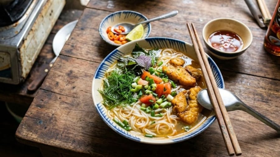 Món bún cá không hề khó nấu.