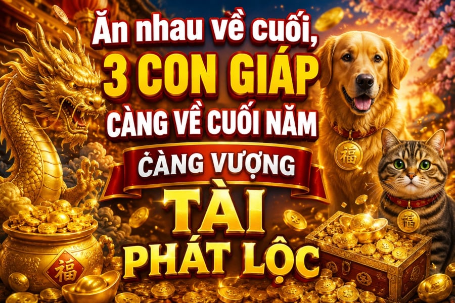Ăn nhau về cuối, 3 con giáp càng về cuối năm càng vượng Tài phát Lộc