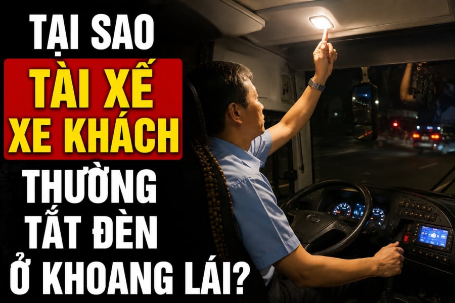 Tại sao tài xế xe khách thường tắt đèn ở khoang lái?