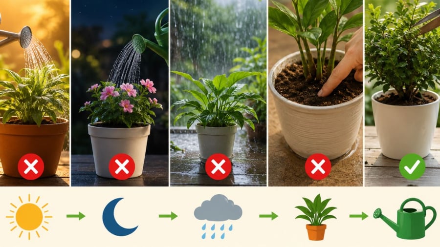 Thời điểm tưới cây rất quan trọng