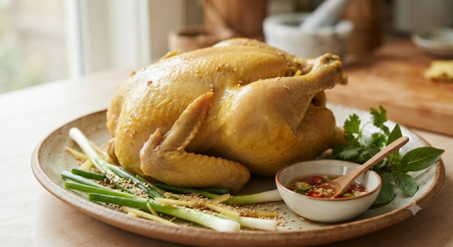 Khi luộc bằng nước, các chất dinh dưỡng và vị ngọt tự nhiên của thịt gà dễ bị hòa tan vào nước.