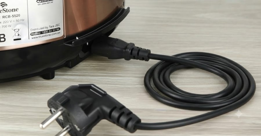 Dây nguồn là bộ phận dễ 