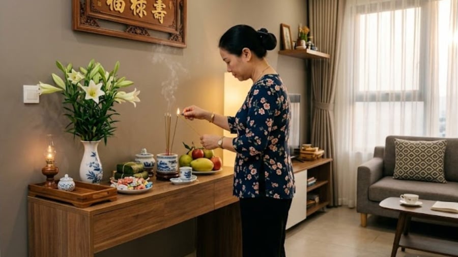 Khi đứng trước bàn thờ, nên tránh nói những lời không hay.