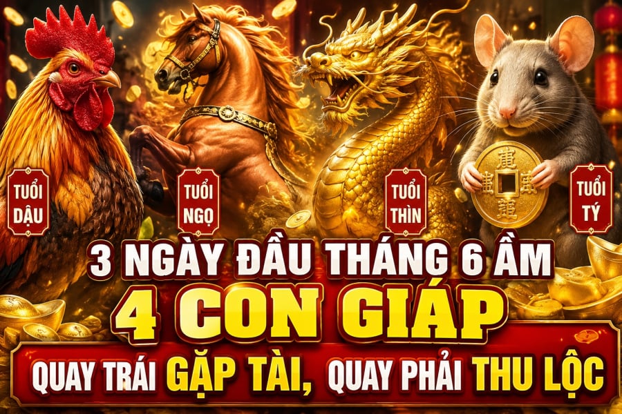 3 ngày đầu tháng 6 Âm, 4 con giáp quay trái gặp Tài, quay phải thu Lộc
