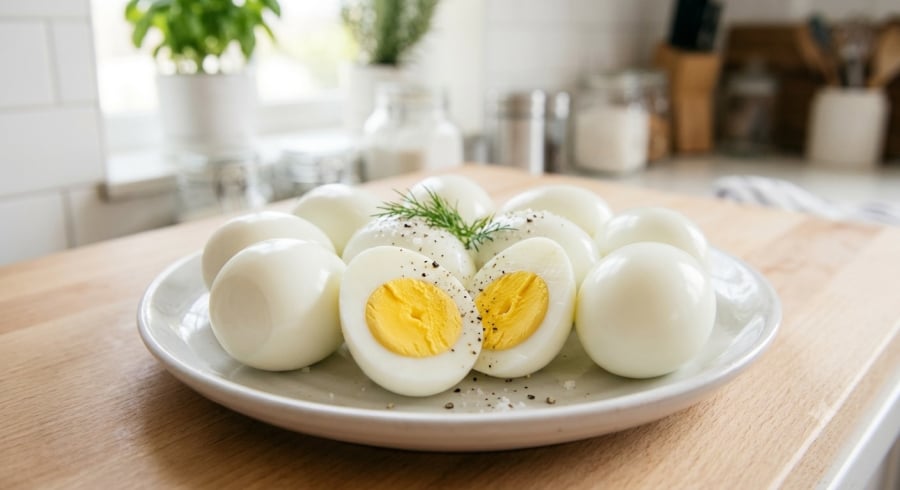 Luộc đúng cách giúp trứng có lòng đỏ đẹp, bề mặt mịn và hấp dẫn.