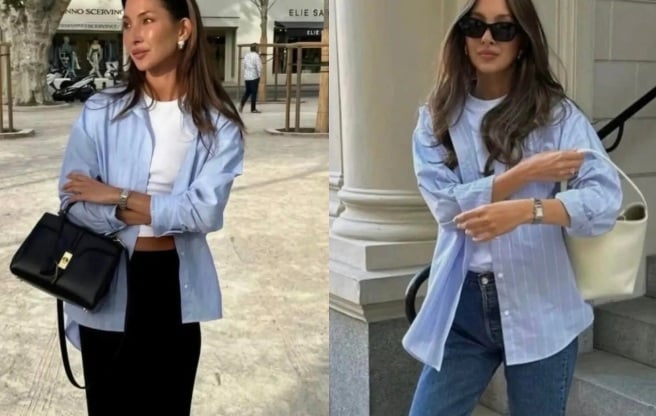 Trong mùa hè, thiết kế này còn có thể trở thành một chiếc áo khoác mỏng giúp chống nắng hiệu quả mà vẫn đảm bảo sự thông thoáng.