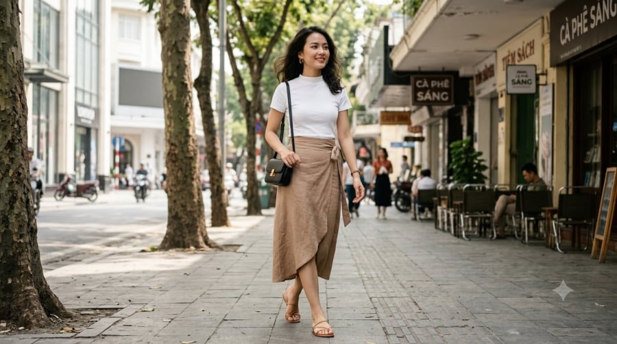 Váy quấn tạo hiệu ứng eo thon và tôn tỷ lệ cơ thể, là lựa chọn được nhiều tín đồ thời trang yêu thích trong mùa hè.