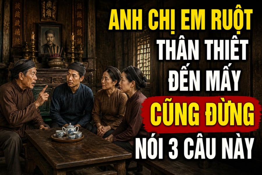 Anh chị em ruột thân thiết đến mấy cũng đừng nói 3 câu này