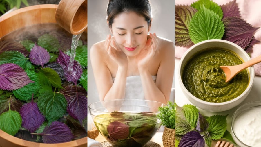 Bạn có thể tận dụng nước tía tô để làm sạch và đẹp da