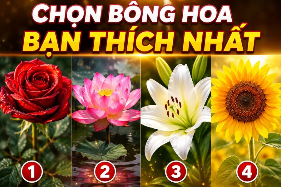 Trắc nghiệm: Chọn bông hoa bạn thích nhất, biết tài lộc tháng này