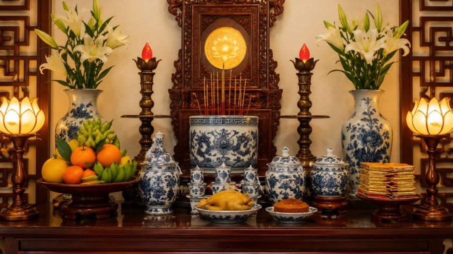 Ban thờ là nơi linh thiêng trong gia đình nên cần chú ý