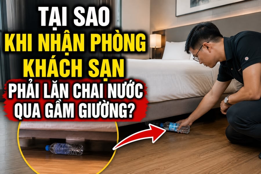 Thoạt nghe có vẻ kỳ lạ, nhưng đây là cách đơn giản để kiểm tra xem gầm giường có vật cản, đồ vật bất thường hoặc có được dọn dẹp sạch sẽ hay không mà không cần phải cúi sát người nhìn vào.