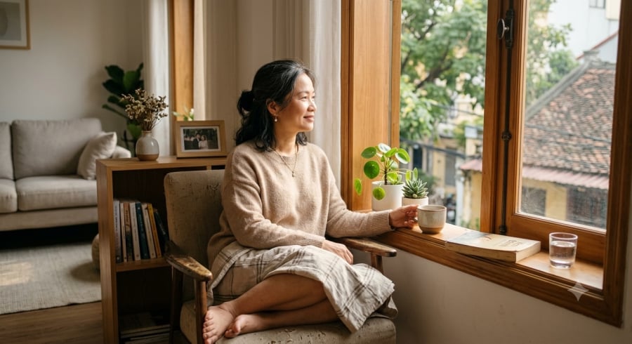 Chỉ vài phút tĩnh lặng mỗi ngày cũng có thể giúp tinh thần thư giãn và lấy lại sự cân bằng.