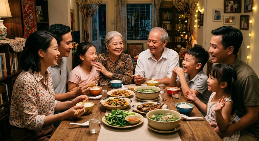 Những mối quan hệ bền chặt và sự sẻ chia cùng gia đình là nền tảng giúp nhiều người cảm thấy hạnh phúc và bình yên khi tuổi tác ngày một cao.