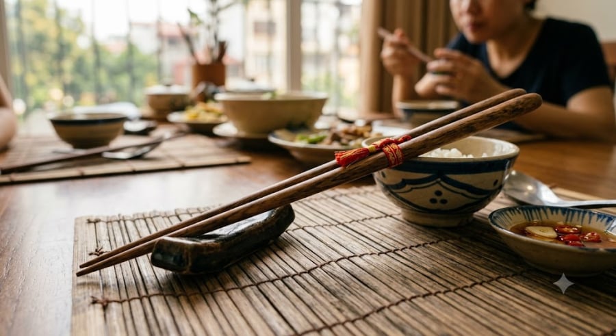 Gom bát đĩa, đũa muỗng lại ngâm trong nước đầy dầu mỡ và thức ăn thừa là thói quen của nhiều gia đình bận rộn.