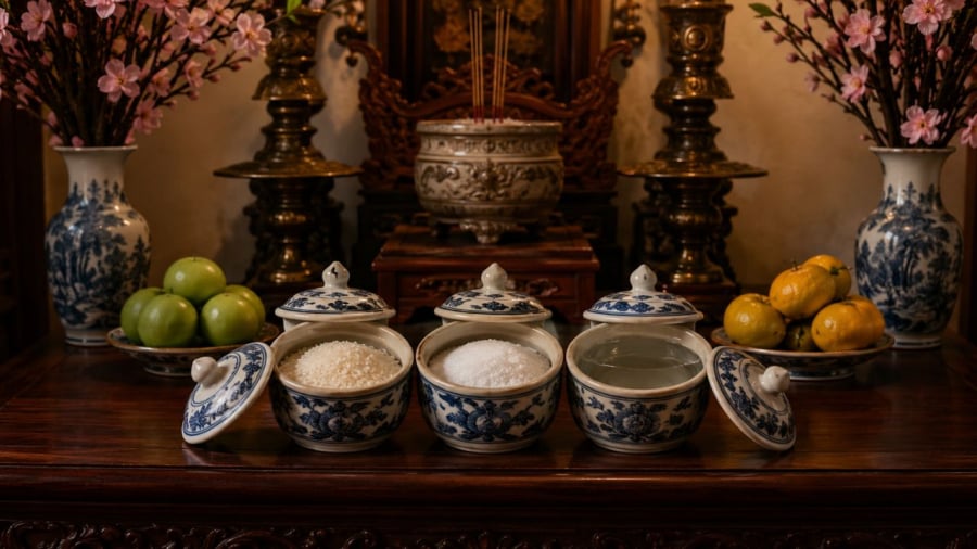 Chú ý hũ gạo muối
