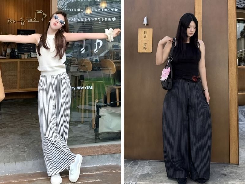 Thiết kế tưởng chừng đơn giản này lại mang đến hiệu quả thị giác đáng ngạc nhiên, giúp người mặc trông cao hơn