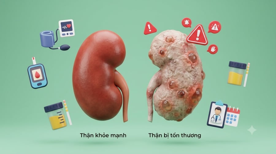 Người mắc tiểu đường, tăng huyết áp hoặc có tiền sử gia đình mắc bệnh thận được khuyến cáo tầm soát định kỳ để phát hiện bệnh từ giai đoạn sớm.