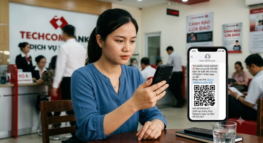 Người dân cần cảnh giác với các lời mời gửi tiết kiệm lãi suất cao kèm đường link hoặc mã QR lạ.