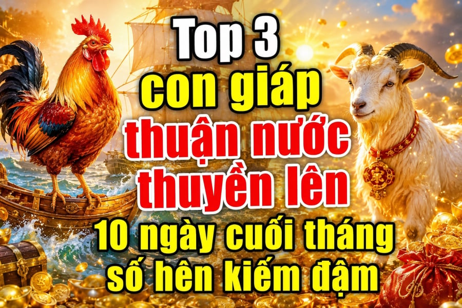Top 3 con giáp thuận nước thuyền lên, 10 ngày cuối tháng số hên kiếm đậm