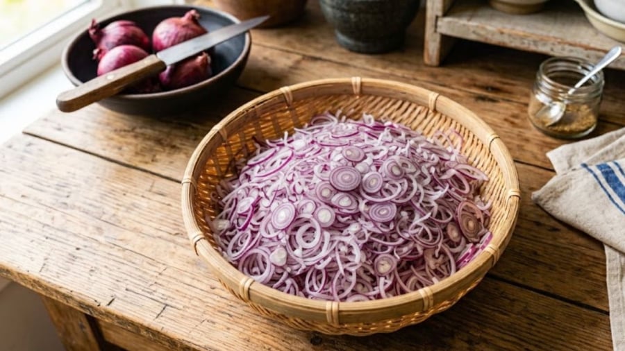 Khi làm hành phi, nên ưu tiên dùng hành tím.