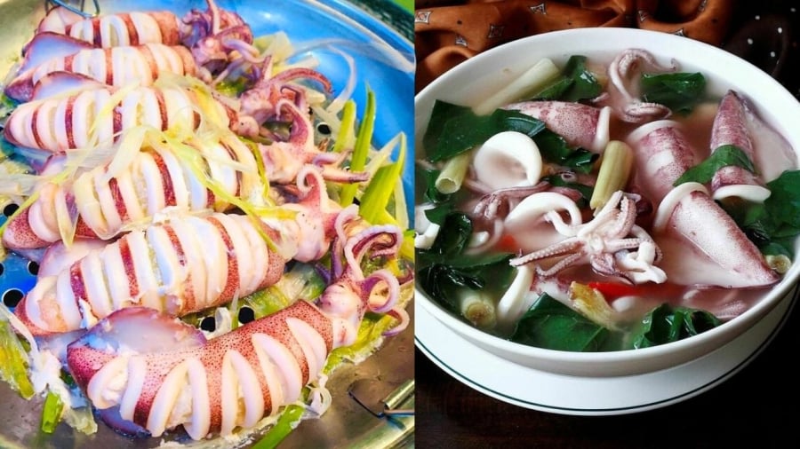 Với mực tươi vừa mới đánh bắt, người dân vùng biển thường đem luộc trong nước sôi. Với mực đông lạnh, nhiều người sẽ chọn cách hấp cùng gia vị như gừng, sả...