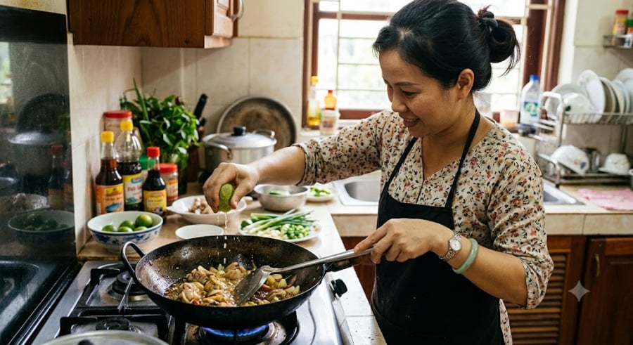 Nguyên nhân khiến dầu ăn bắn dữ dội là do nước từ thực phẩm gặp dầu nóng đột ngột. 