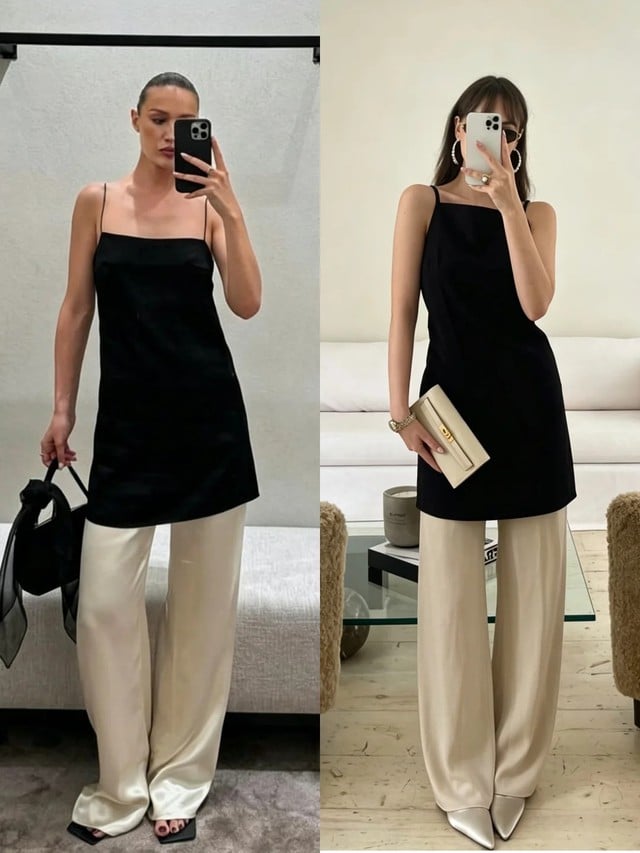  So với các mẫu áo ngắn truyền thống, thiết kế này giúp che đi vùng eo và hông một cách khéo léo, đồng thời mang lại cảm giác cơ thể cân đối hơn.