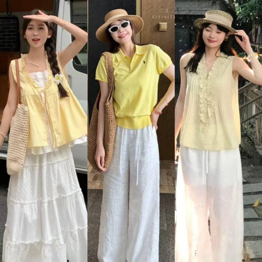 Đây là bộ đôi luôn mang đến cảm giác mát mẻ, nhẹ nhàng và đặc biệt phù hợp với mùa hè.