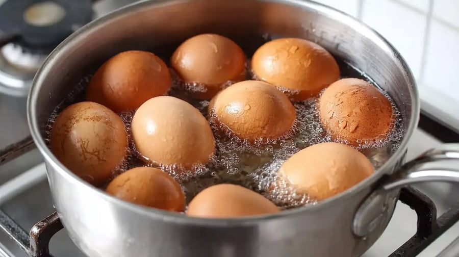 Dễ làm trứng nứt nếu thay đổi nhiệt độ đột ngột    