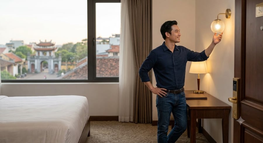 Khi phòng đủ sáng, các vấn đề như vết ố trên ga giường, nhà tắm chưa dọn sạch, vết bẩn tích tụ hay đồ dùng hư hỏng sẽ lộ diện rõ ràng nhất.    