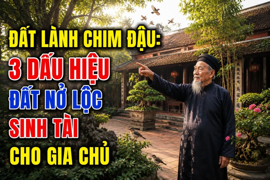 Đất lành chim đậu: 3 dấu hiệu đất Nở Lộc sinh tài cho gia chủ