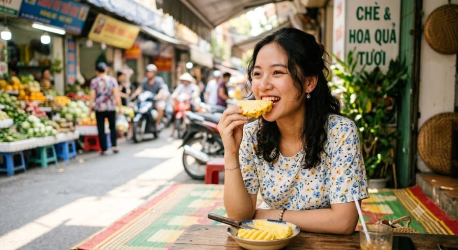 Rất nhiều người có thói quen ăn dứa hoặc uống một ly nước ép dứa vào buổi sáng/trước bữa ăn để thanh lọc cơ thể. 